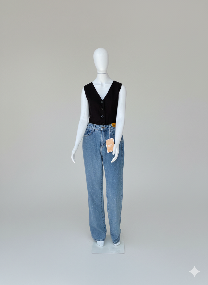 Calça Sawary Reta C/ Brilho Clara