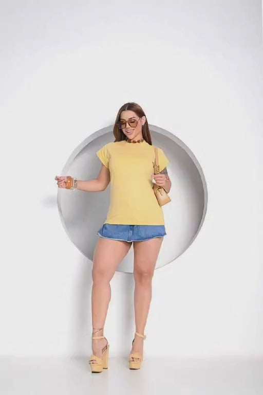 Mescle Tee Amarelo Brule